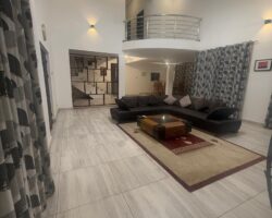 Living room lounge area at Carl’s Villa Apartments